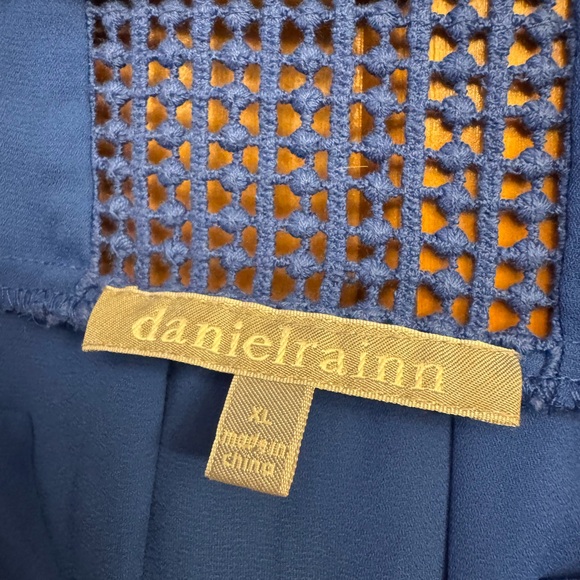 Daniel Rainn Estefan Lace Detail Split Neck Blouse - Picture 3 of 4